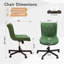 Fauteuil de bureau d'ordinateur sans accoudoirs, fauteuil de bureau ergonomique en cuir à dossier moyen avec roulettes et support lombaire pour la maison-611532223-611532222