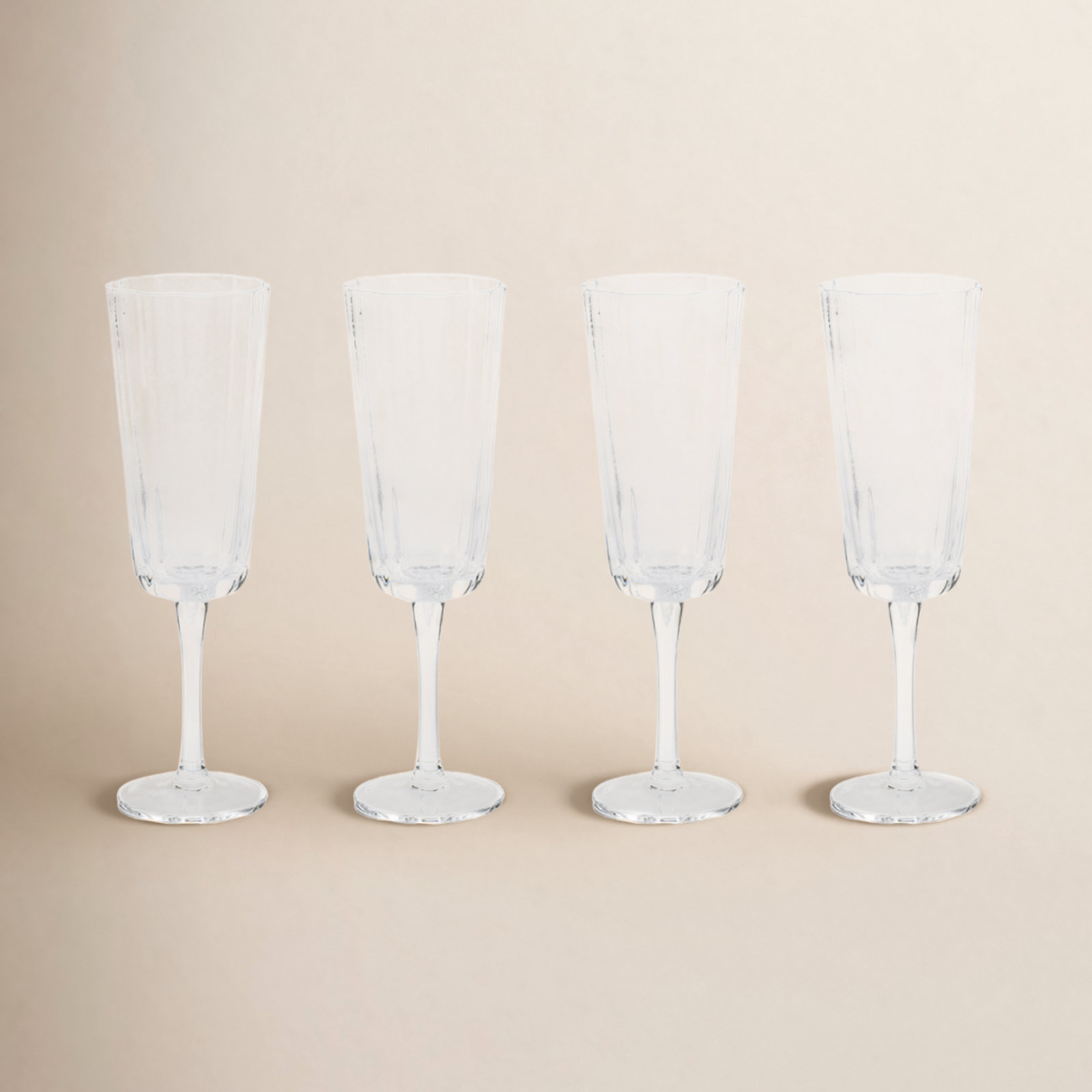 Jendras Ribbed Champagne Flute