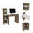 White And Pine 4-Shelf Writing Desk