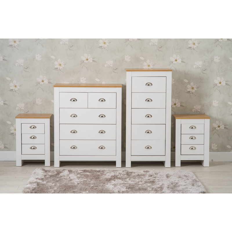Susana Piece Bedroom Set, Natural/White