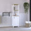 Armoire à linge St. Clair, deux tablettes intérieures, deux tablettes ouvertes, une porte