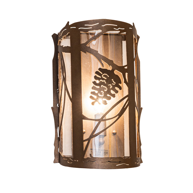 8" Wide Whispering Pines Left Wall Sconce