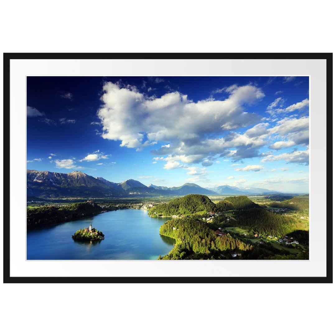 Gerahmtes Poster Atemberaubende Seen Landschaft