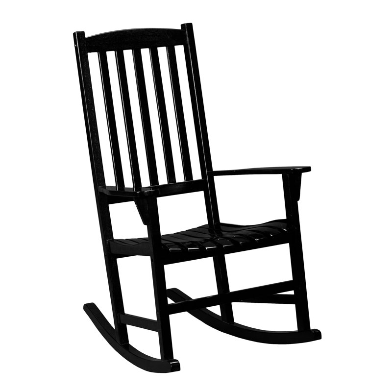 Chaise berçante d'extérieur en bois massif Abasi