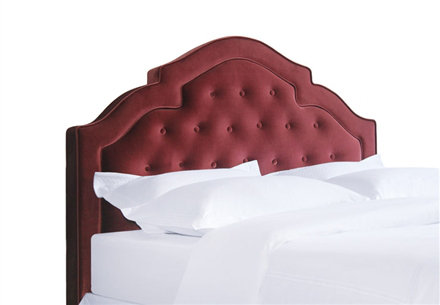 Sheila Upholstered Headboard, King, Bella Black Performance Velvet, Brown Mahogany