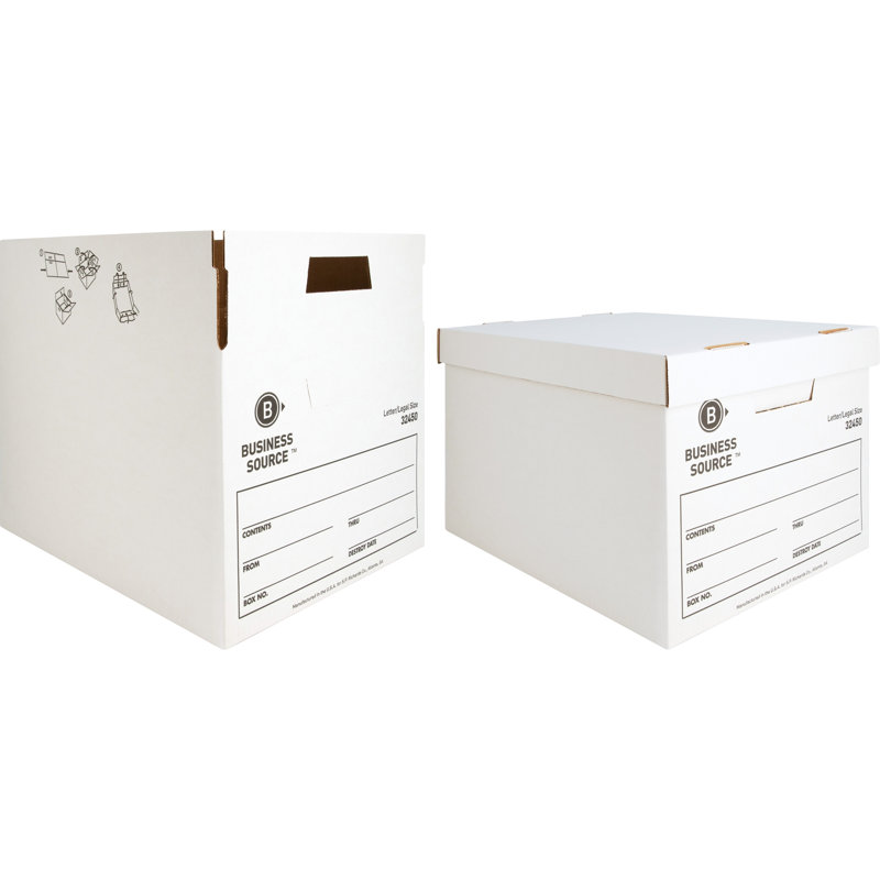 Storage Boxes, Letter/Legal,  White, 12-Pack