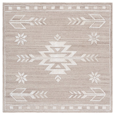 Soho 659 Hand Tufted Wool/Viscose/Cotton Moroccan Rug in Beige/Ivory