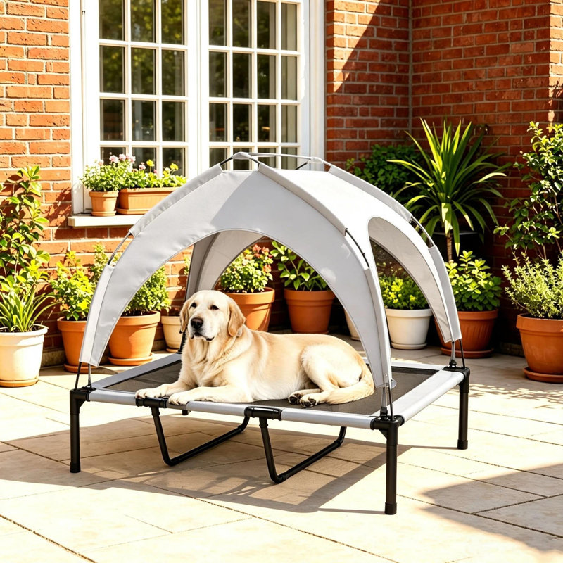 Polyester Pet Bed, Light Grey