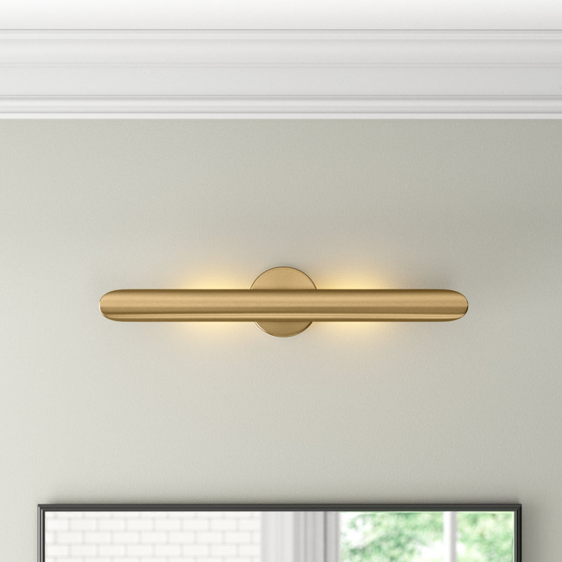 Coco 2 Light Dimmable LED Vanity Light, Brushed Gold