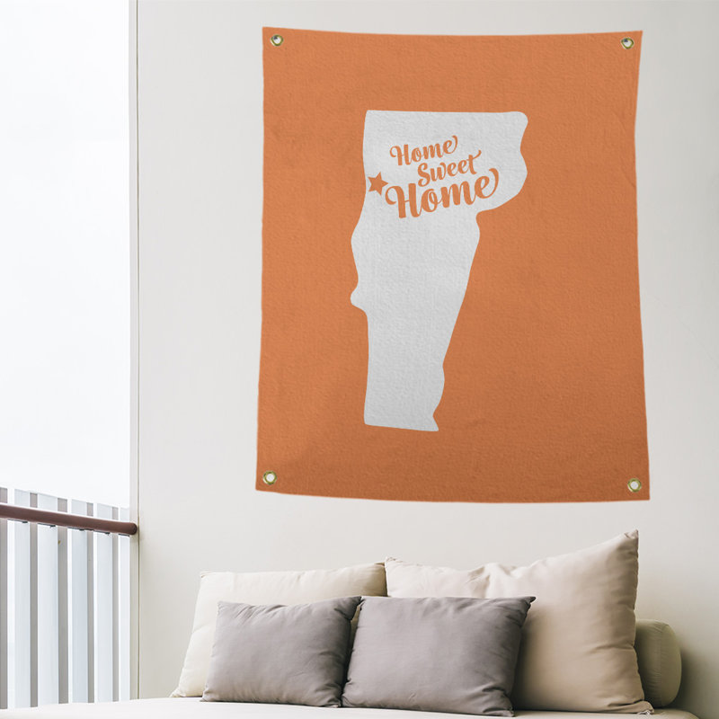 Tapisserie murale burlington doux pour la maison, H 59 po x l 50 po, Orange
