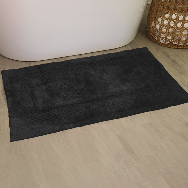 Antigona Soft Bath Rug, 24" W x 40" L, Black