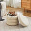 Repose-pieds rond avec rangement caché l 19,5 po Leiani-1765089660