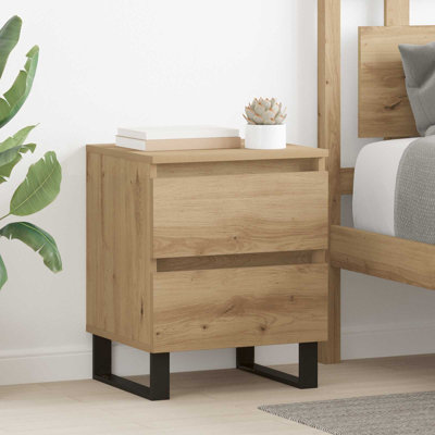 40 cm W Steel Bedside Table