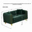 Canapé confortable, causeuse Chesterfield moderne en velours vert de 63 pouces pour la maison