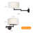 1-Light White Linen Shade Dimmable Swing Arm Sconce