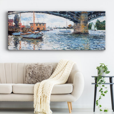Le pont à Argenteuil, temps gris, 1874 - Toile tendue avec châssis