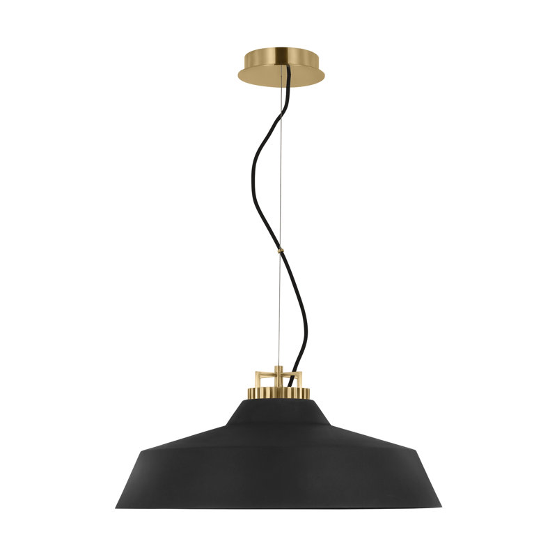Forge 1 - Light LED Pendant, Nightshade Black, 10.7" H x 24" W x 24" D
