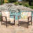Brown Club Chair Pair - Tough Pe And Iron, Waterproof Fabric Secured, Finish Ornamented, 27.52 In. Depth, 28.26 Width, 32.34 Height, 24.25 Lb Weight To Weather , Iron Construction, Textile 27.52" D X