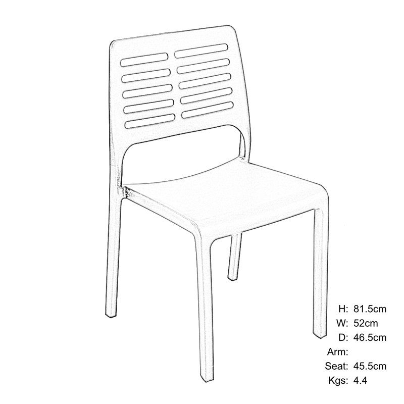 Ponente Patio Table with 4 Chairs Garden Set