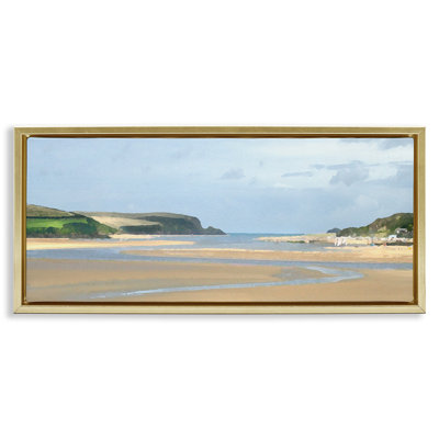 Vast Beach View Framed Floater Canvas Wall Art by Noah Bay