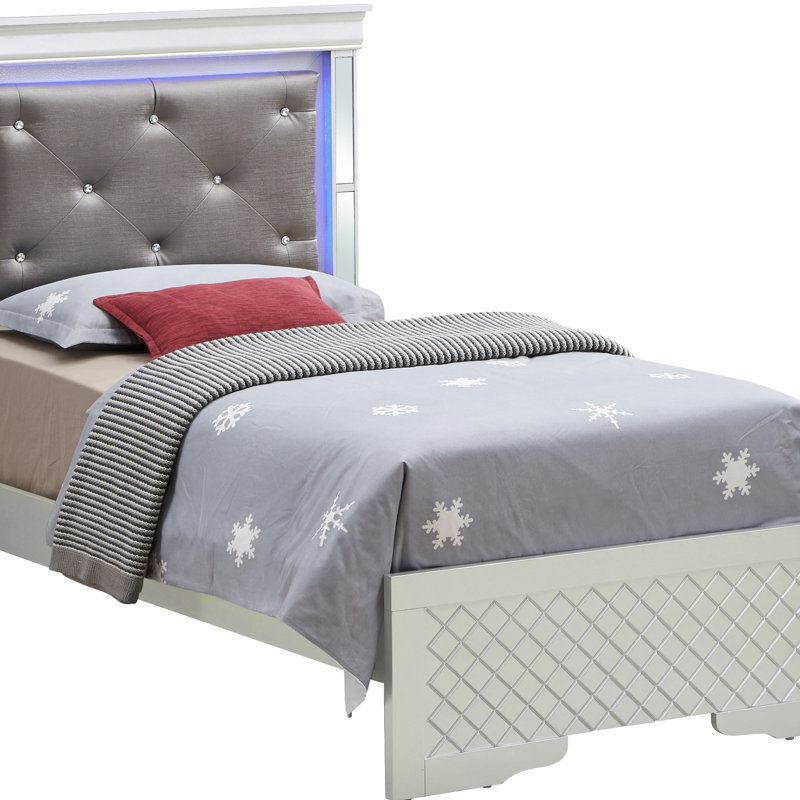 Lit simple Verona G6700C-TB3, champagne argenté, Lit simple