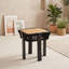Table de bout d'extérieur pour patio avec corde et structure en métal-133396987