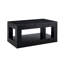 Table basse moderne à 2 niveaux pour meubles de salon, table centrale rectangulaire avec tablette de rangement ouverte. La table basse à double couche est fabriquée en panneau de fibres à densité moyenne. Assemblage stable et durable, facile-360081270