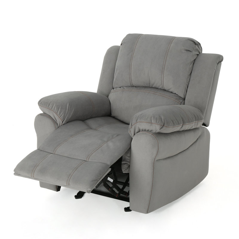  Fauteuil inclinable oscillant en tissu gris anthracite avec pivot, fauteuil inclinable manuel, gris anthracite
