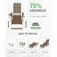 Chaises longues d'extérieur inclinables avec rangement (ensemble de 2)-414458374