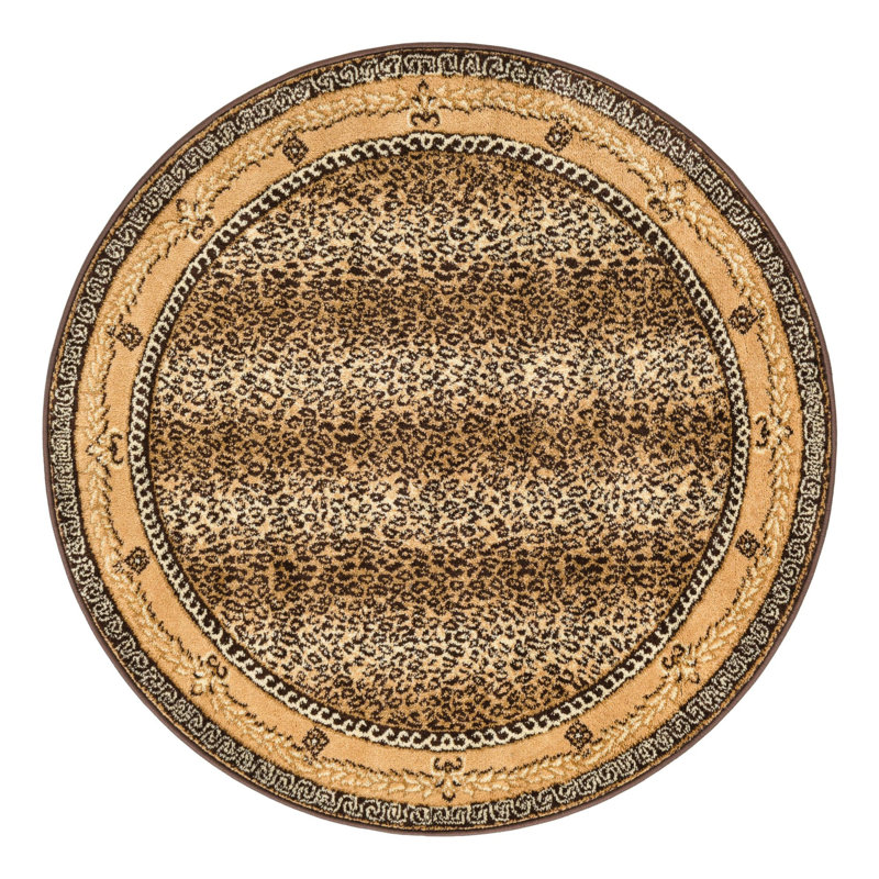 Animal Print Indoor Rug, Round 4'1"