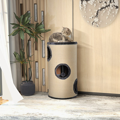 70cm Height Cat Post Tree Scratching Barrel Sisal for Indoor Cats