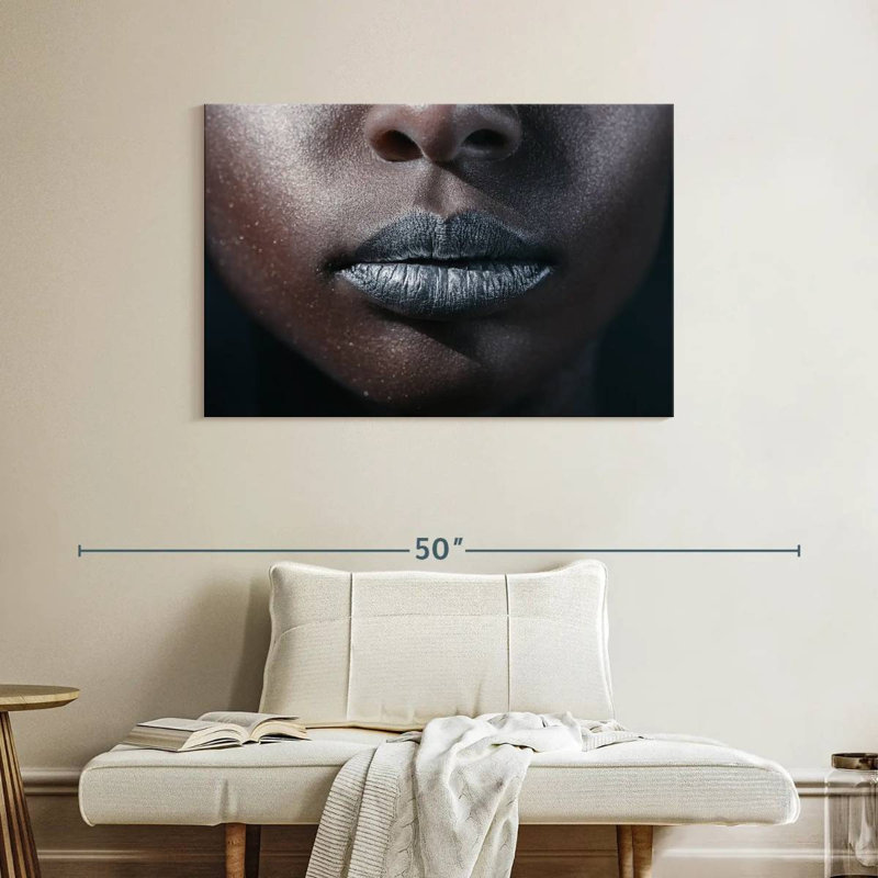 Shuttleworth Luscious Black Lips, 26" H x 39" W