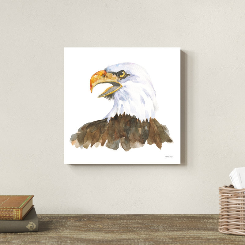 " Bald Eagle " by Kathy Ferguson Painting Print, 12" H x 12" W x 1.25" D