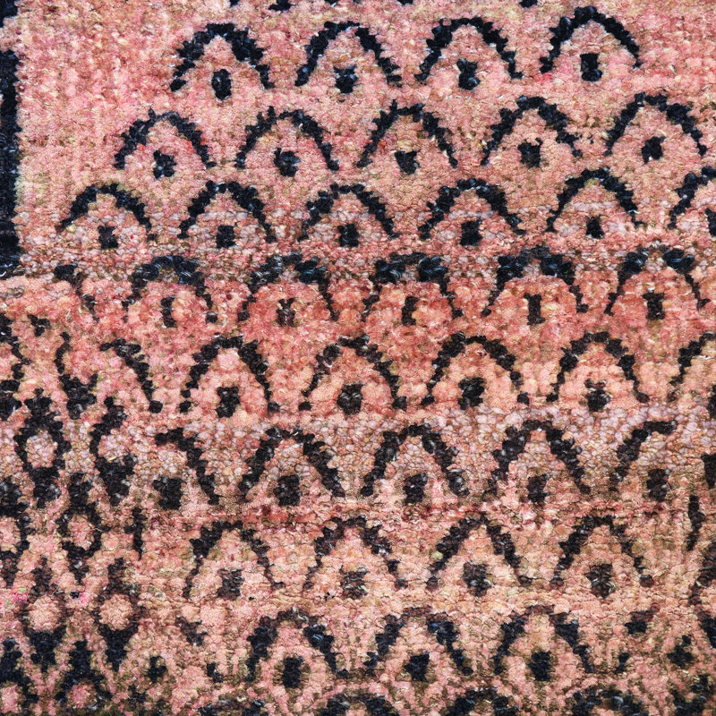 Pink Alchemy Contemporary Silk Wool Blend Rug - 9'1" x 12'2"
