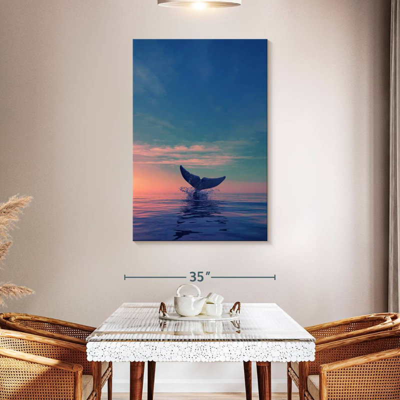 Brampt Whale Tail Diving, 48" H x 32" W