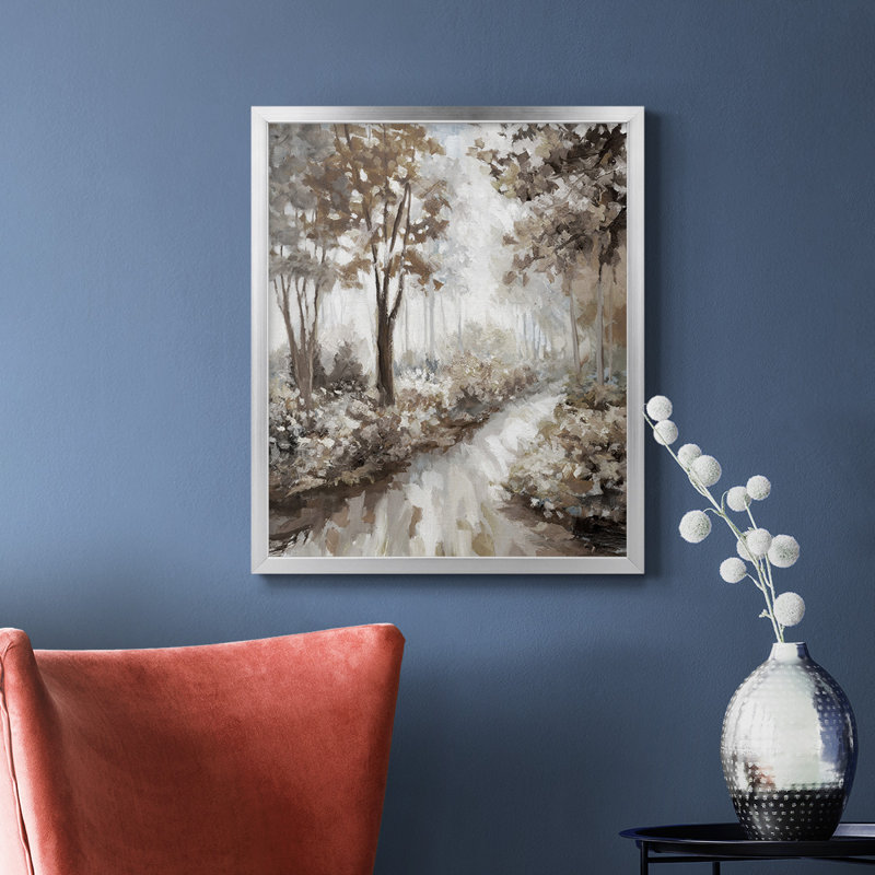 Toile encadrée de qualité supérieure Into the Woods - prête à être accrochée, H 24 po x l 20 po, Argent