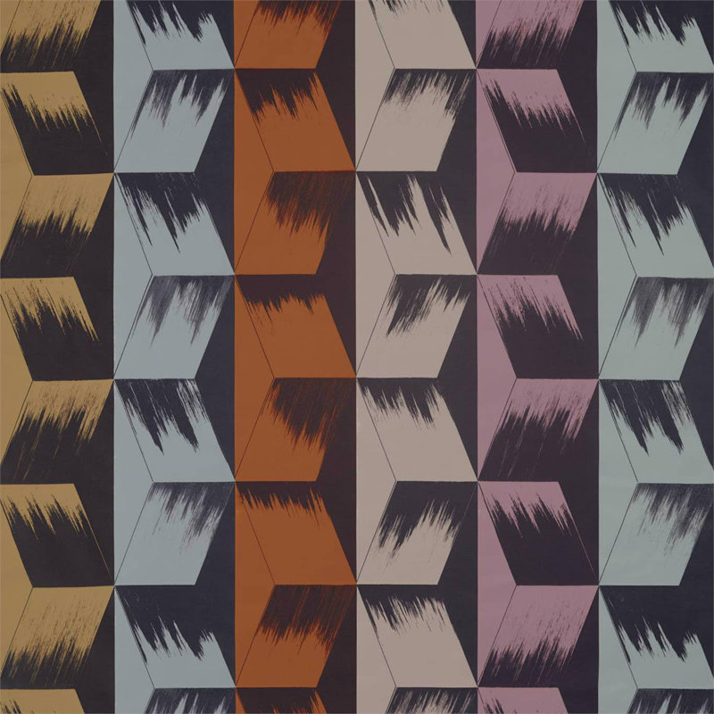 Rhombi Stripe Fabric, Mineral