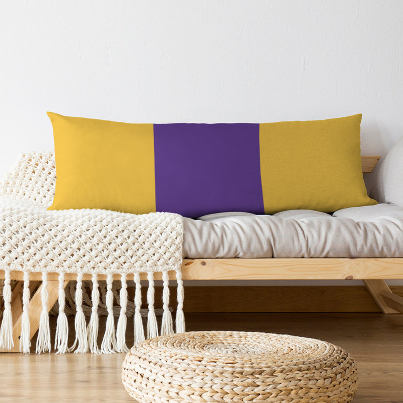 Polyester Medium Pillow, Achilles Football, Gold and Purple