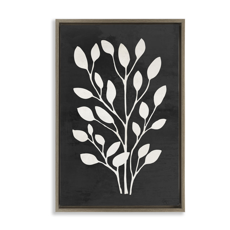 Cadre flottant Botanical Leaf Whispers, design par Andrea Haase, Cadre flottant orme Montalcino, H 31 po x l 21 po