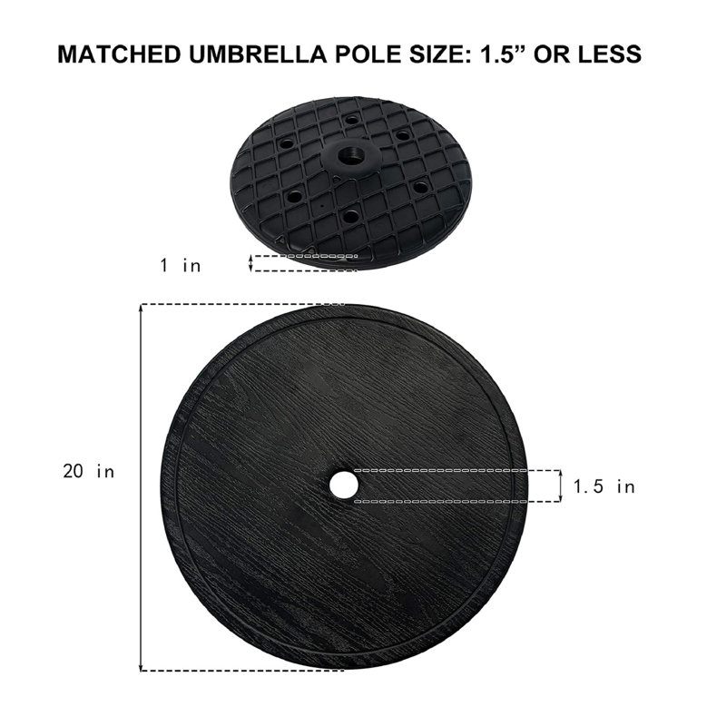 Plastic Adjustable Umbrella Table