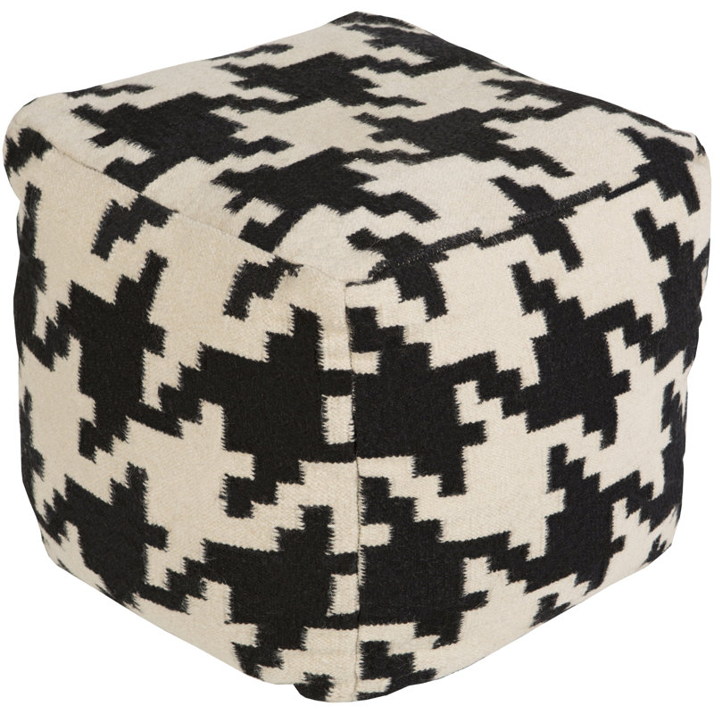 Mette Upholstered Pouf, Caviar