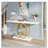 55" Long Faux Marble Console Table