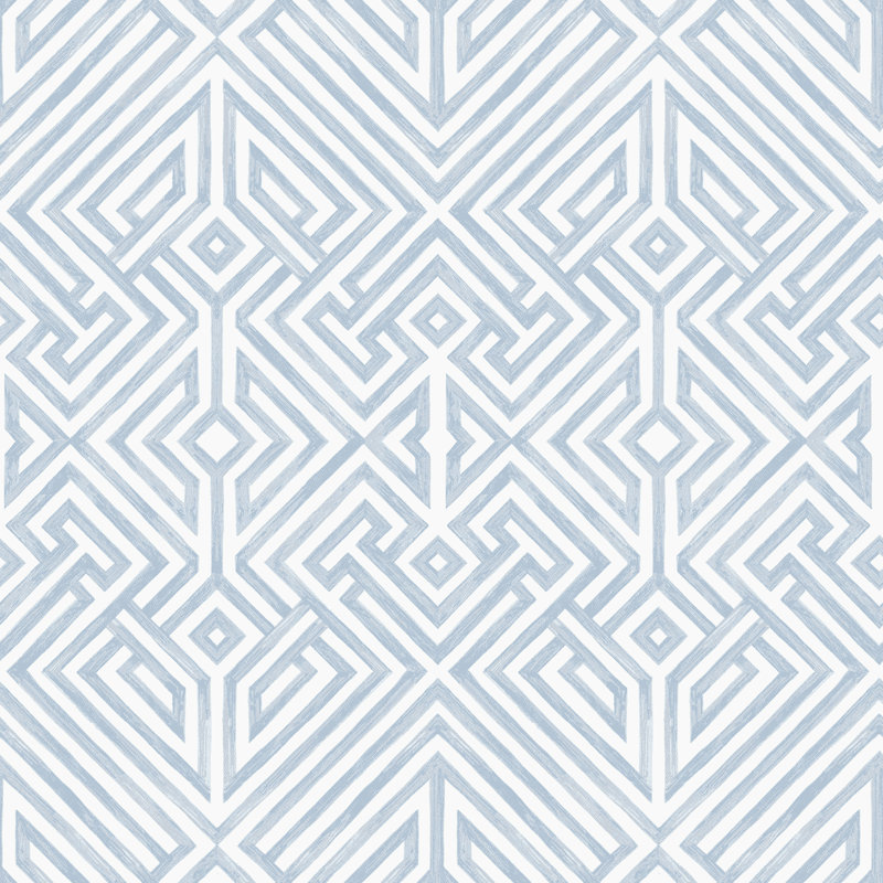 Lyon Gold Geometric Key Wallpaper, Blue