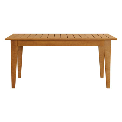 Barton 64" Contemporary Outdoor Dining Table in Solid Eucalyptus Wood