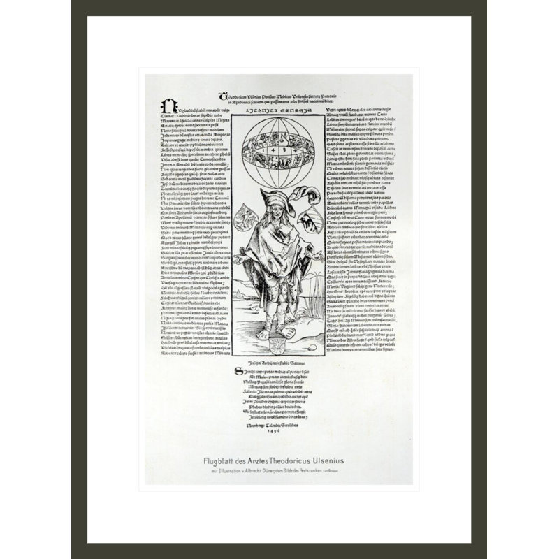 Illustration de la syphilis par Albrecht Dürer, impression giclée sur cadre, H 21,75 po x l 16,18 po