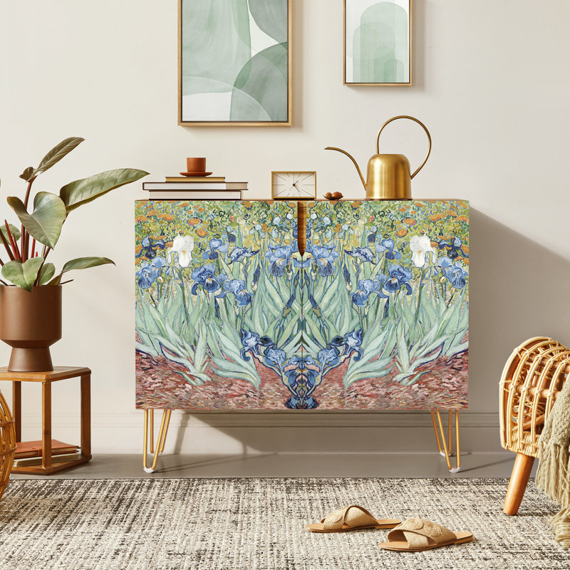 35'' Sideboard, Irises Green