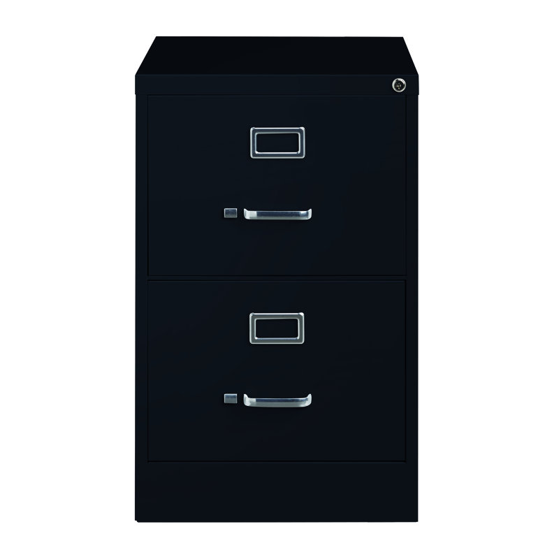 18'' Wide 2 -Drawer Steel File Cabinet, Black