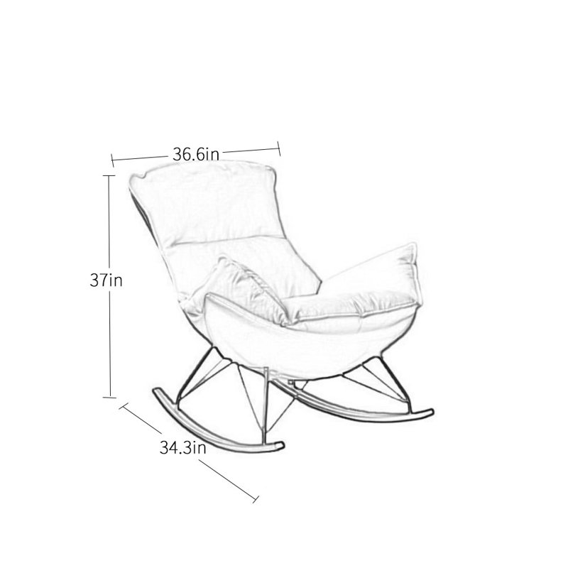 Chaise berçante Eggshell