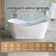 67 In. X 31.5 In. Freestanding Acrylic Soaking  Bathtub With Chrome Drain And  Chrome  Slotted Overflow