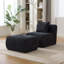 Chaise d'appoint moderne sans accoudoirs à siège profond avec repose-pieds et repose-pieds Cloud, sans assemblage requis-133753119